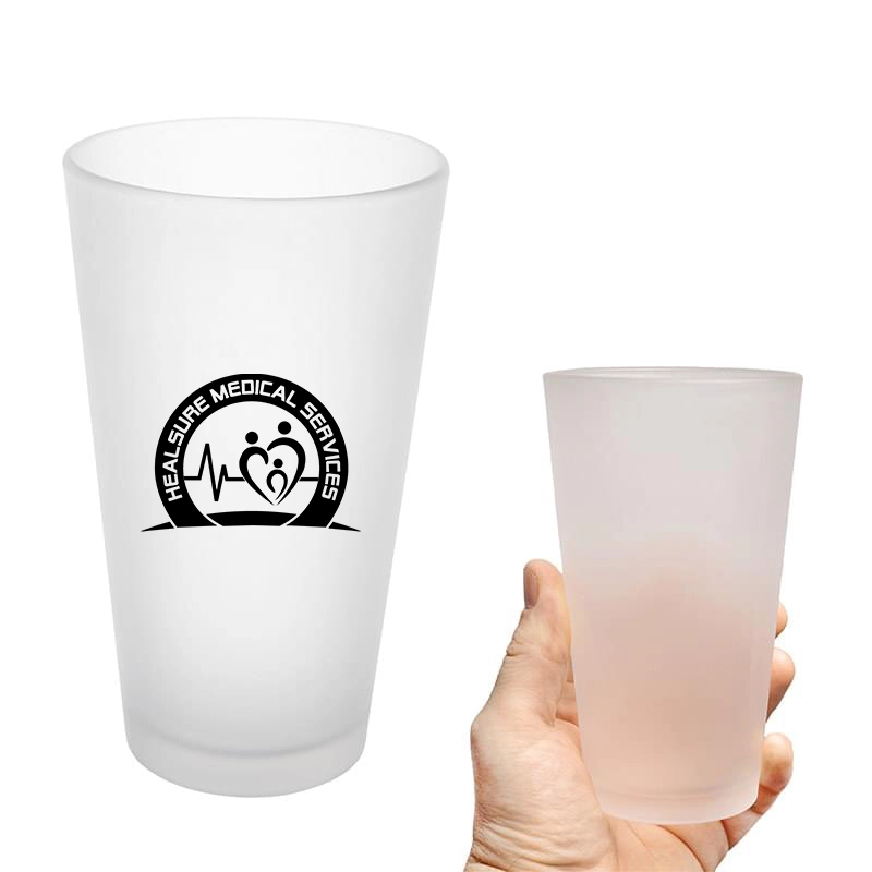 16 Oz. Frosted Glass Cup