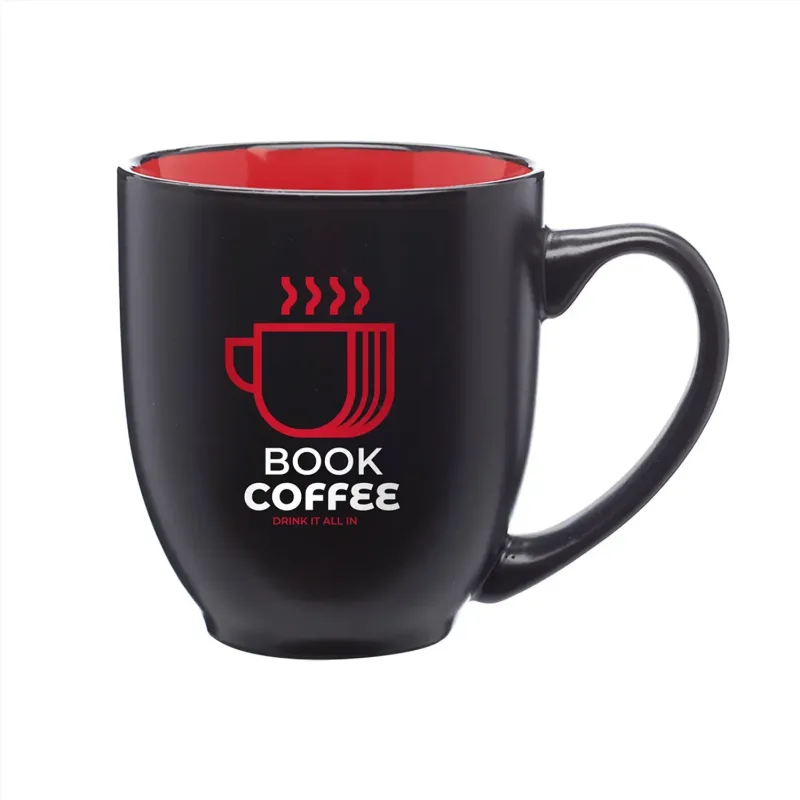 Hidden Hue Ceramic Bistro Mug (16 oz) w/ Custom 2 Color Imprint — view 2
