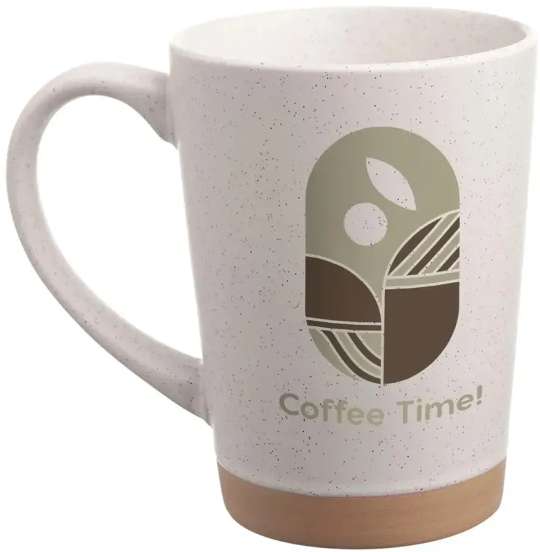 Personalized Java Speckled Clay Ceramic Mugs - 16 oz. (2 Color Imprint) — view 2