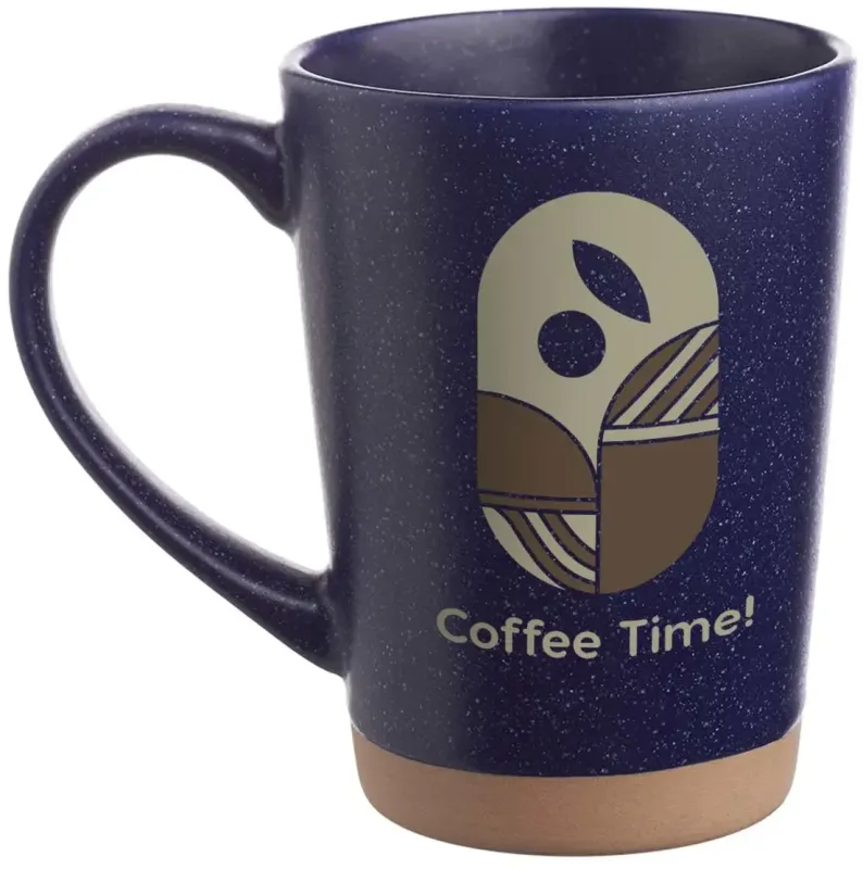 Personalized Java Speckled Clay Ceramic Mugs - 16 oz. (2 Color Imprint) — view 3