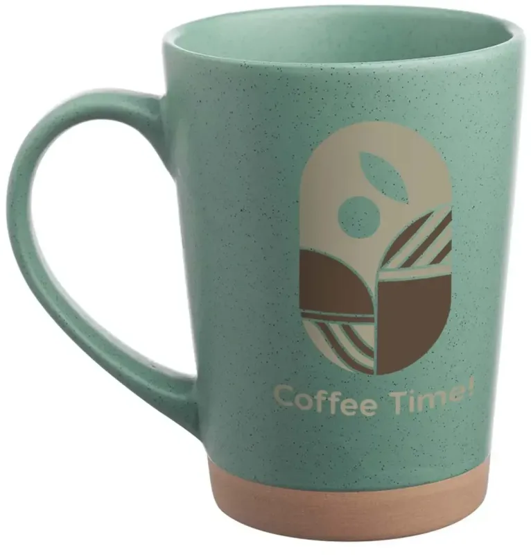 Personalized Java Speckled Clay Ceramic Mugs - 16 oz. (2 Color Imprint) — view 4