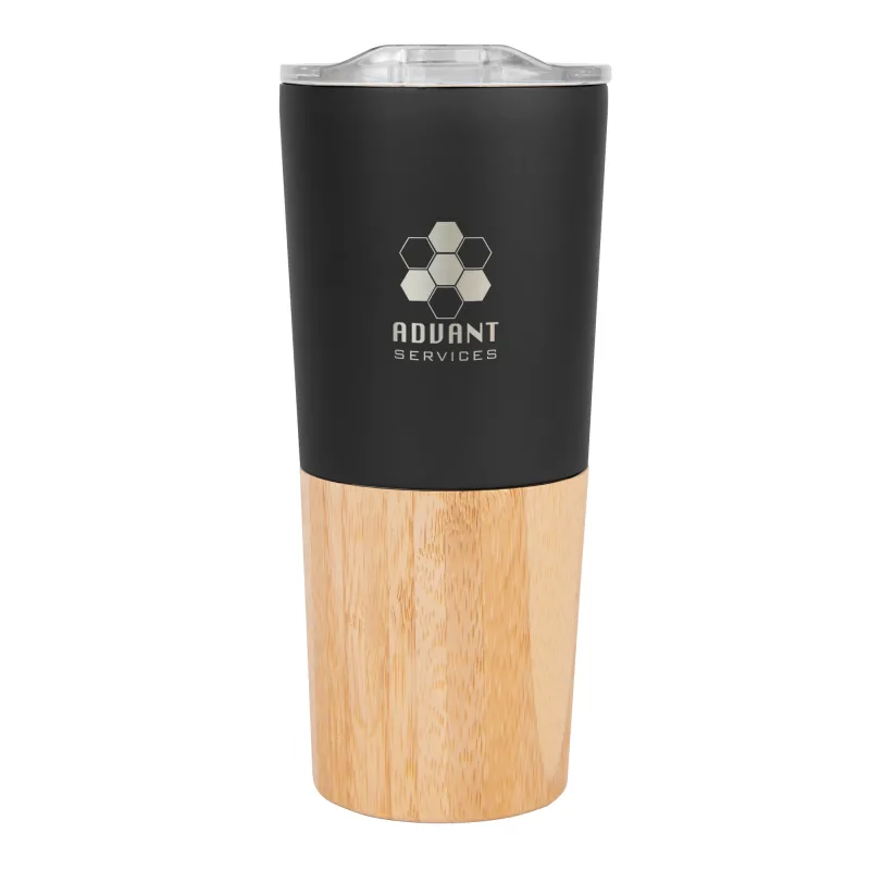 16 Oz. Marlow Stainless Steel Tumbler With Bamboo Base — view 7