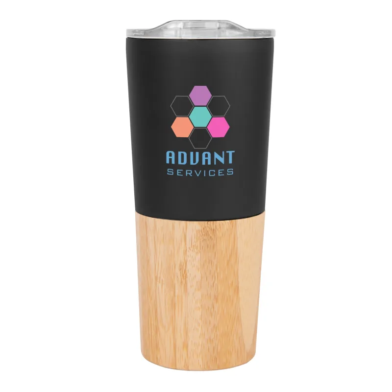 16 Oz. Marlow Stainless Steel Tumbler With Bamboo Base — view 6