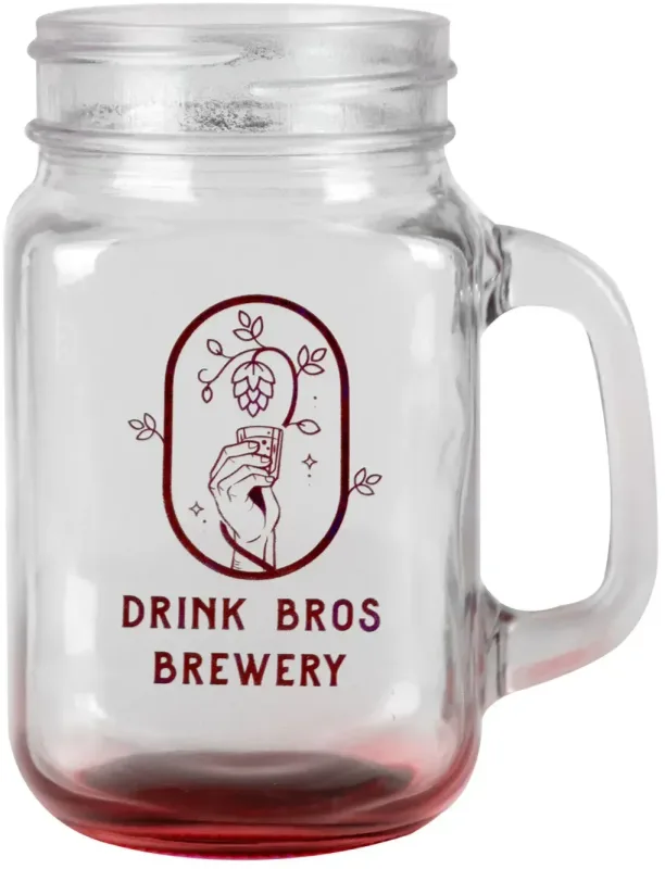 Personalized Sunny Day Mason Jars with Handles (16 oz.) — view 3