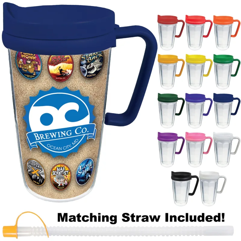 16 oz. Thermal Dual Walled Travel Mug (Four Imprint Options) — view 11