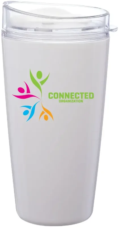 16 oz. Thumb Slide Coffee Tumbler w/ Full Color Imprint — view 2