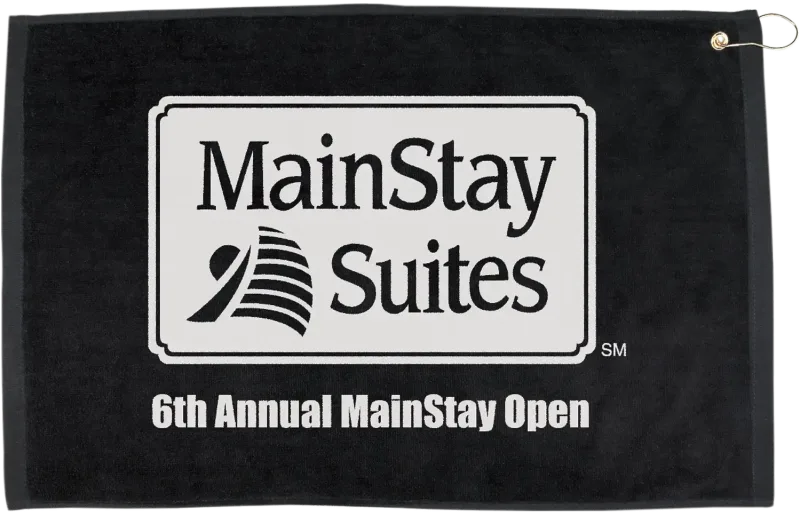 Custom Golf Towel - 16" x 25" Hemmed with Grommet and Hook — view 5