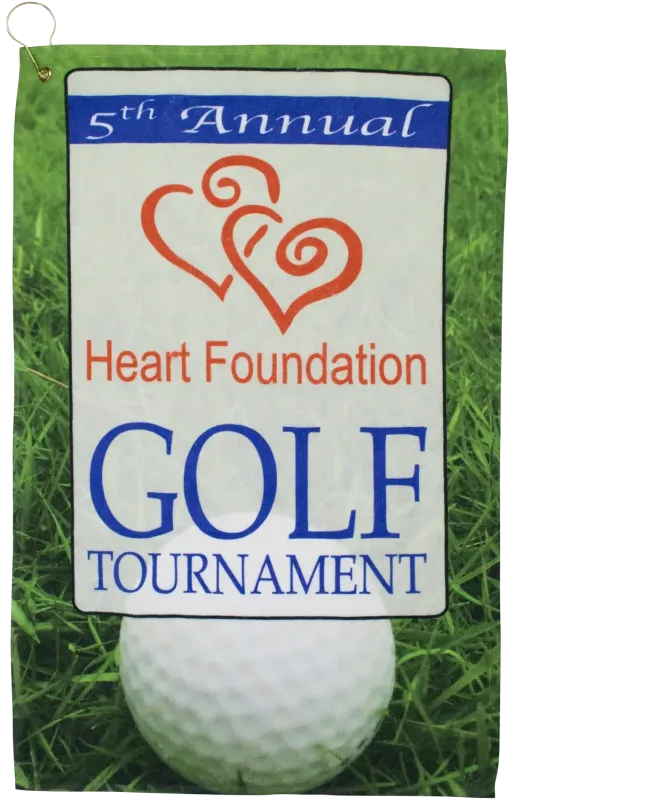 Custom Logo Golf Towel - Full Color (Hook/Grommet) — view 3
