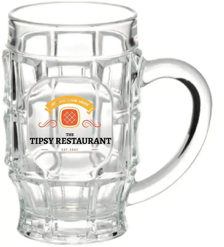 17.75 oz. Beer Garden Glass Mug (Full Color)