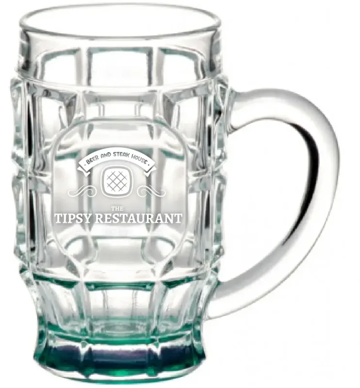 17.75 oz. Beer Garden Glass Mug (Laser Engraved) — view 2
