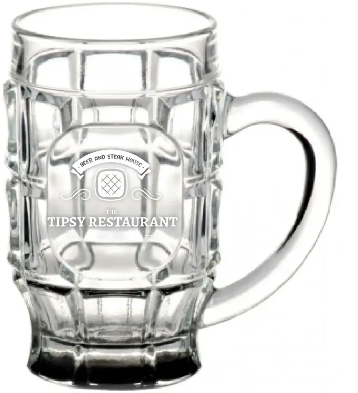 17.75 oz. Beer Garden Glass Mug (Laser Engraved) — view 3