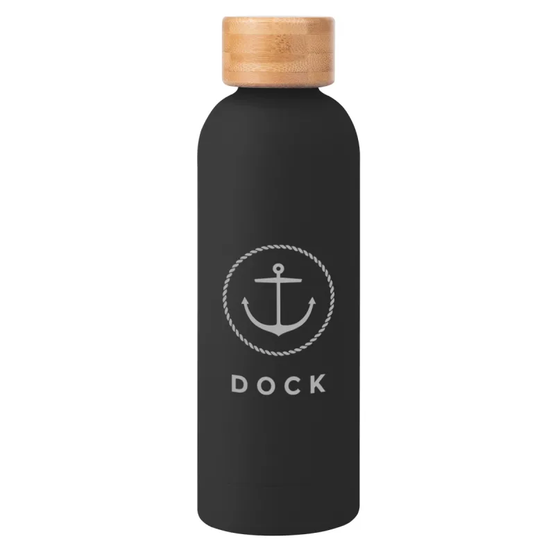 Blair Stainless Steel Bottle With Bamboo Lid - 17 Oz. — view 2