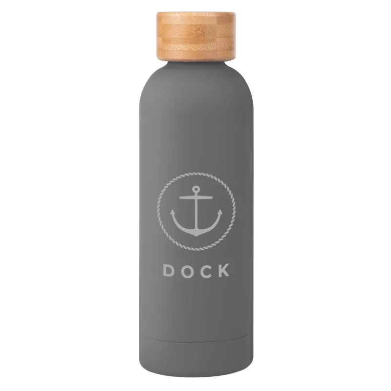 Blair Stainless Steel Bottle With Bamboo Lid - 17 Oz. — view 3