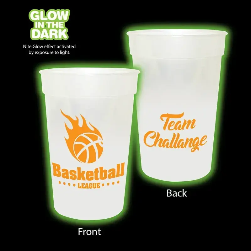 Customizable 17oz Glow Stadium Cup - BPA Free, Lid Options, Full Color Imprint