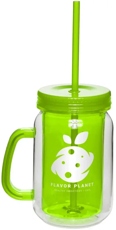Custom Mason Jar with Straw - 17 oz. — view 6