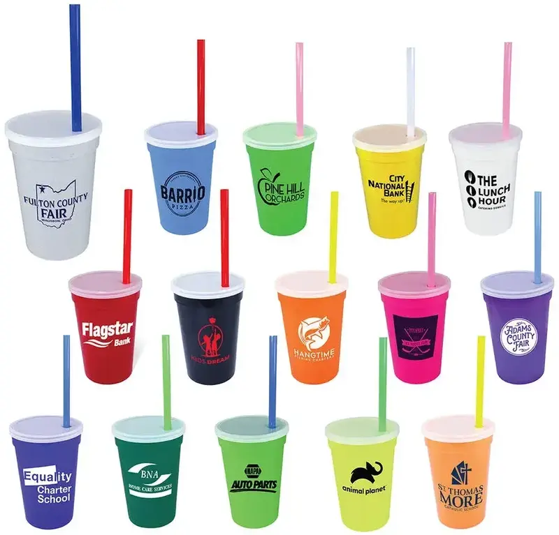 17 oz. Smooth Cup/Straw/Lid Set