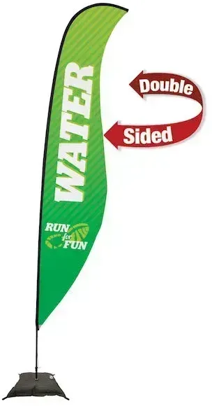 17' Premium Sabre Sail Sign Kit (Double-Sided with Scissor Base)