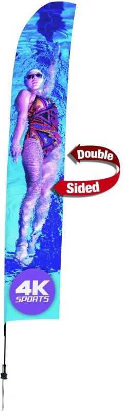 17' Streamline Blade Sail Sign Kit (Double-Sided with Ground Spike & Ground Anchor) — view 6