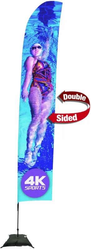 17' Streamline Blade Sail Sign Kit (Double-Sided with Scissor Base) — view 6