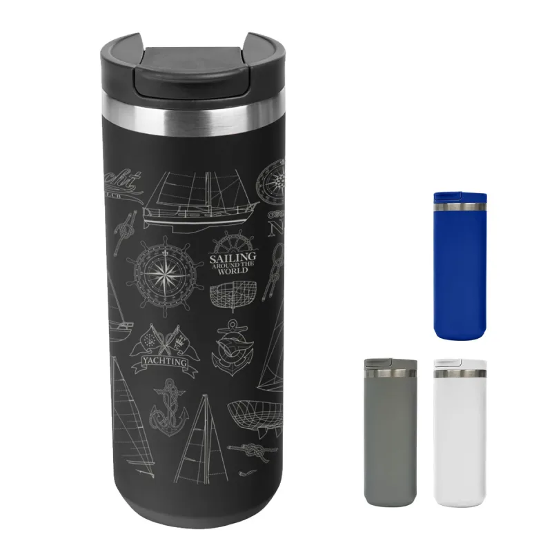 18 Oz. Full Laser Sienna Stainless Steel Bottle — view 6