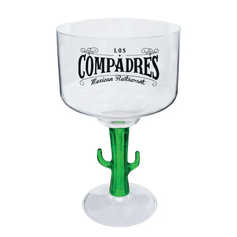 18 oz. Novelty Stem Plastic Wine Goblet — view 3