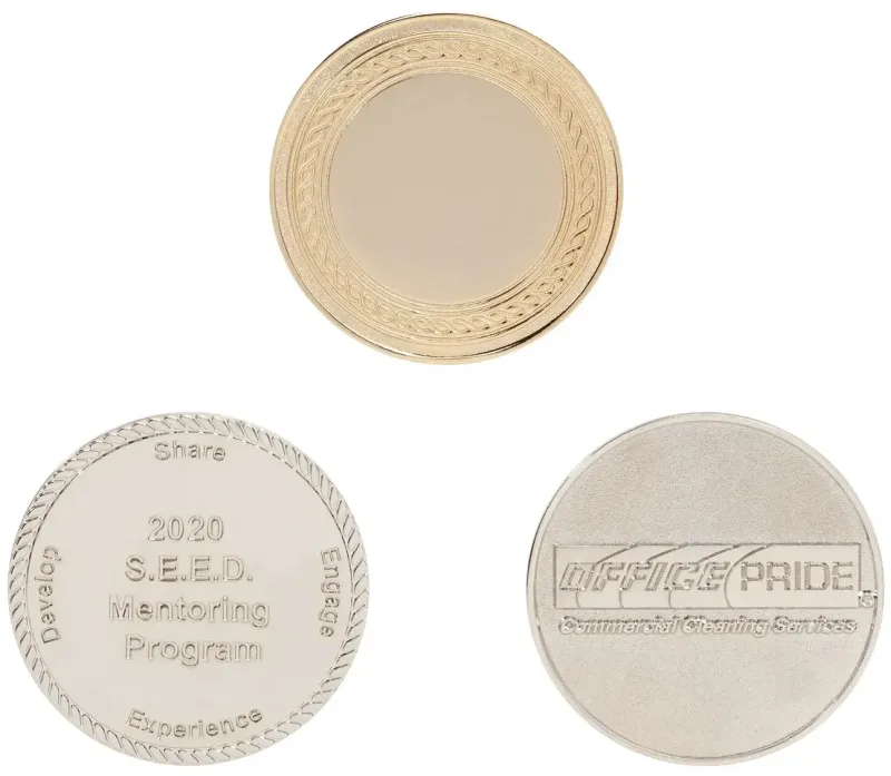 Customized Zinc Challenge Coins - 2.25", 4 Colors, 2 Sided — view 6