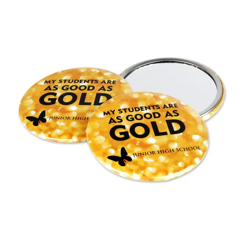 Custom Round Mirror Button - 2.25" — view 2
