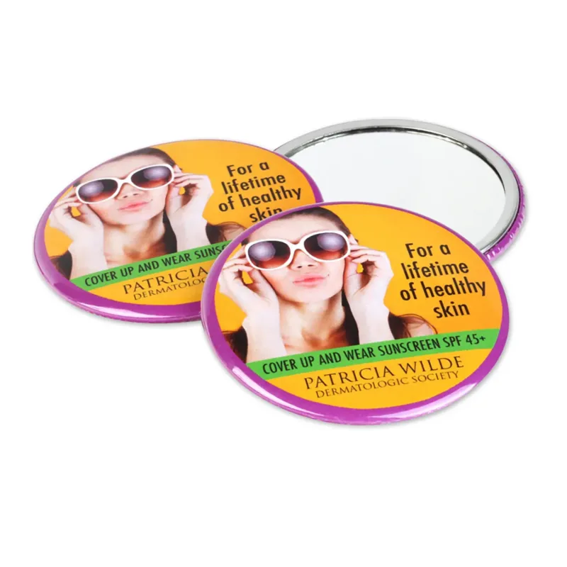 Custom Round Mirror Button - 2.25" — view 3
