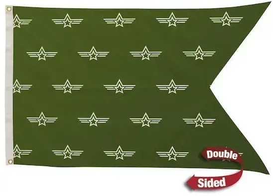 2.5' x 4' Polyester Guidon Flag Double-Sided