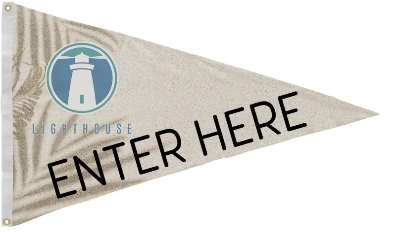 2.5' x 4' Polyester Pennant Flag Single-Sided — view 2