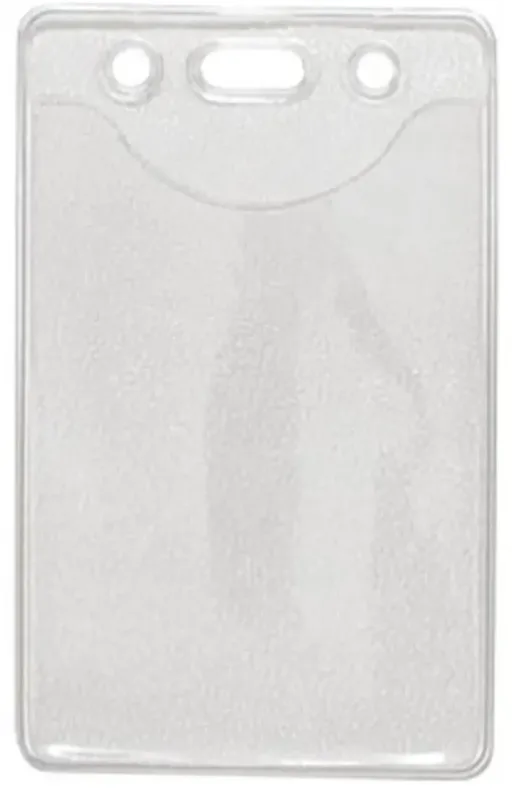 Personalized Vertical Clear Vinyl Badge Holder (2.6" x 4.06") - Pack of 100 — view 2