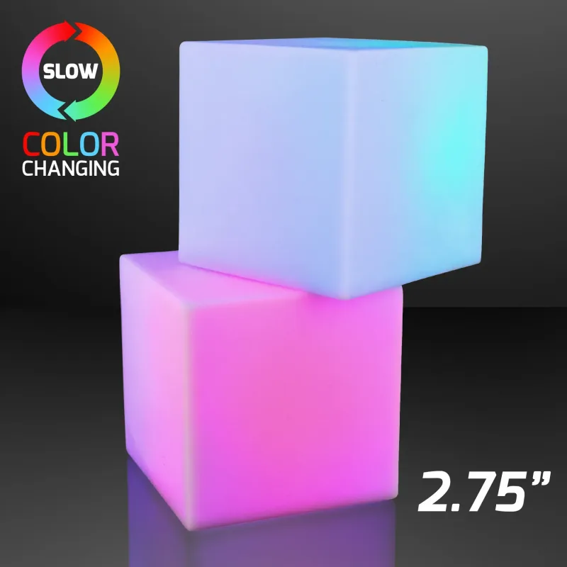 2.75" Light Deco Cube with Color Change LEDs — view 2