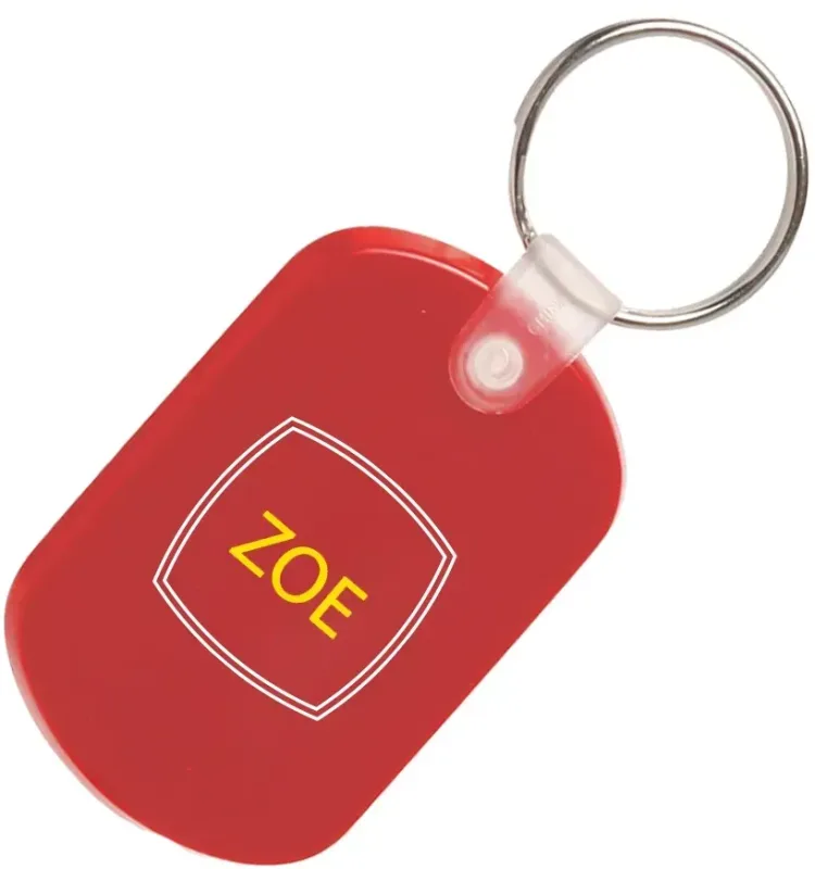 Custom Soft Plastic Key Tags - 2 Color — view 11