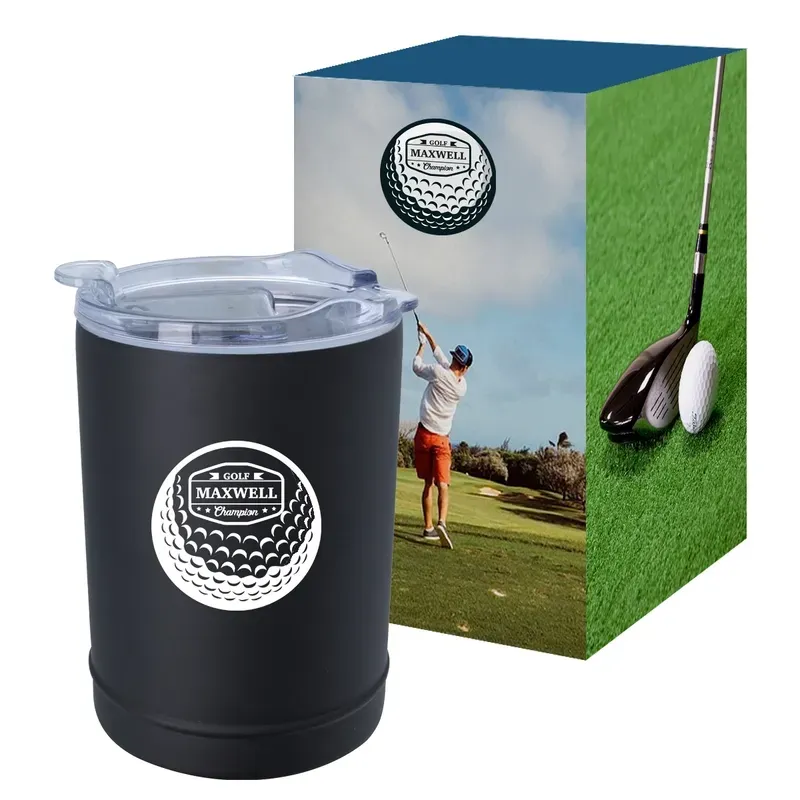 - 2-In-1 Copper Insulated Beverage Holder And Tumbler With Custom Box