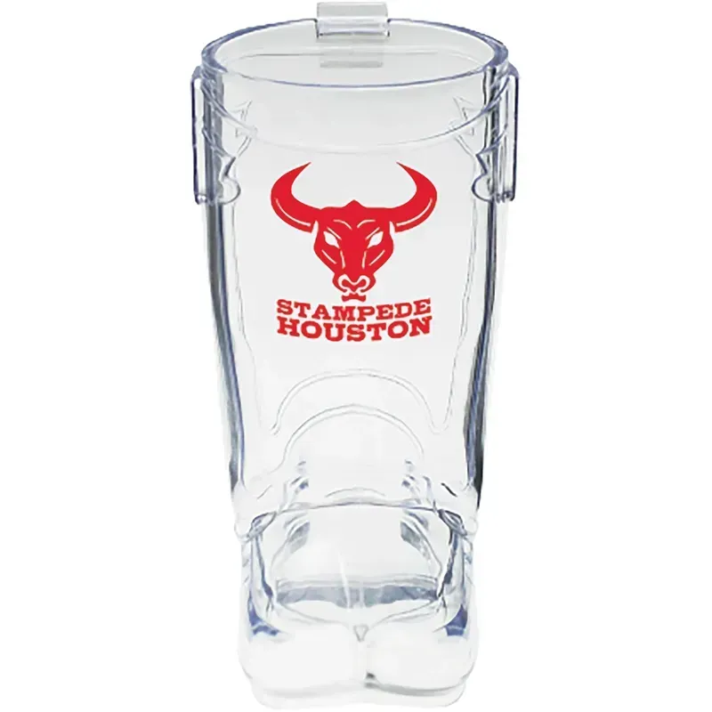 2 oz. Plastic Boot Shaped Sidecar Hook Shot Glass