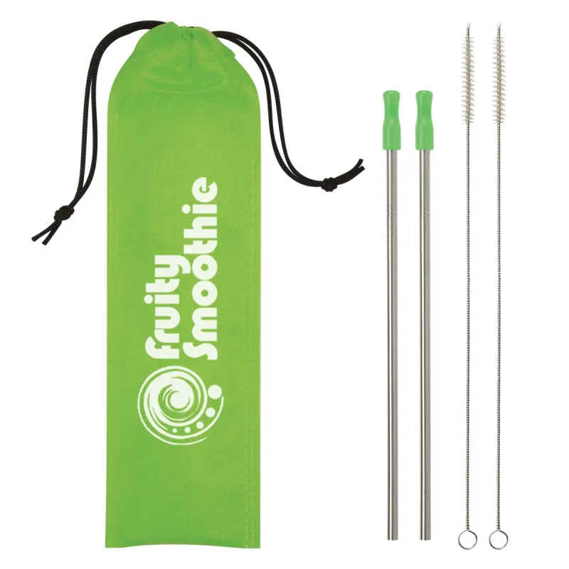 2-Pack Stainless Steel Straw Kit — view 2