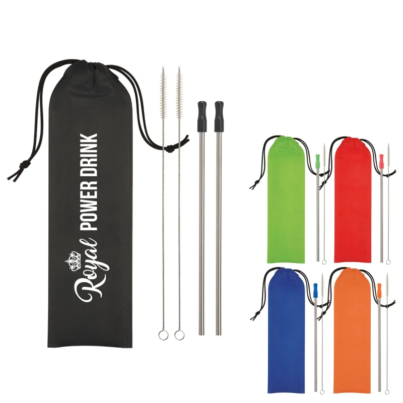 2-Pack Stainless Steel Straw Kit — view 4