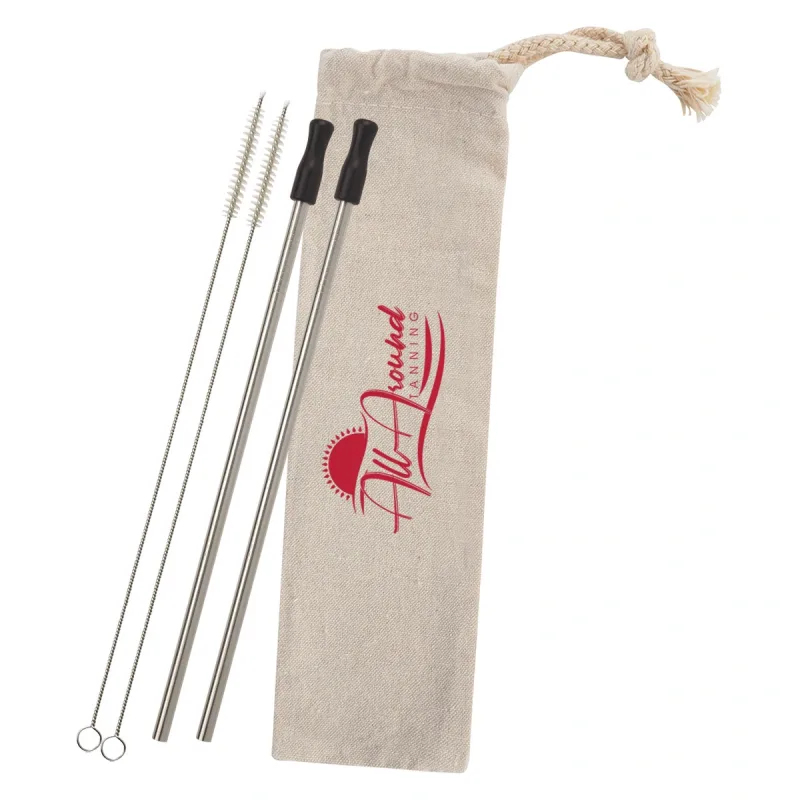 2-Pack Stainless Straw Kit with Cotton Pouch — view 10