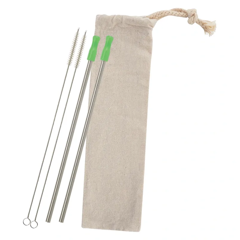 2-Pack Stainless Straw Kit with Cotton Pouch — view 12