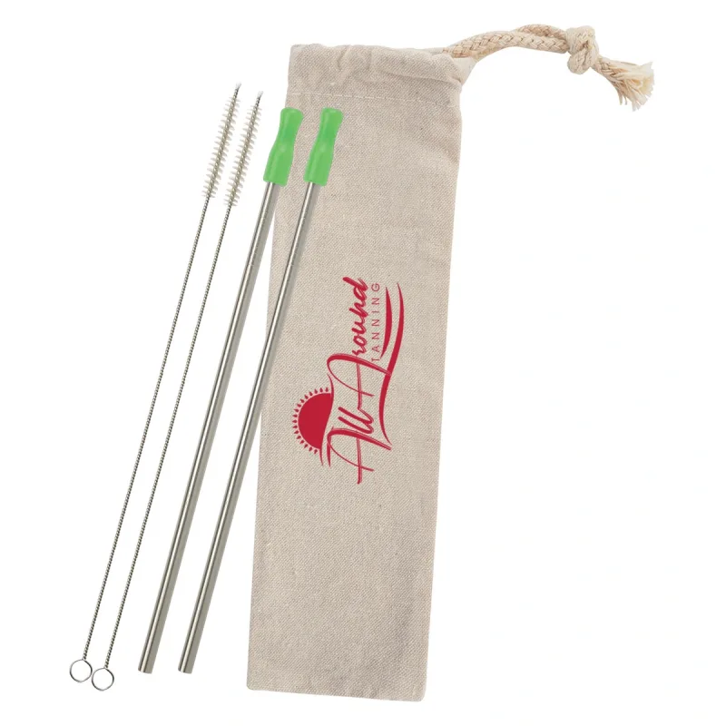 2-Pack Stainless Straw Kit with Cotton Pouch — view 14