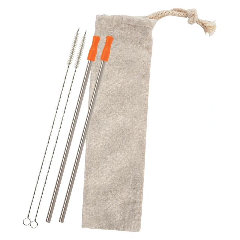 2-Pack Stainless Straw Kit with Cotton Pouch — view 15