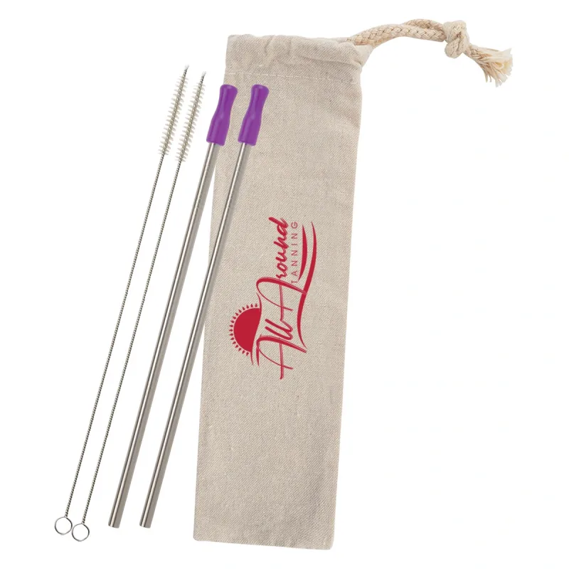 2-Pack Stainless Straw Kit with Cotton Pouch — view 17