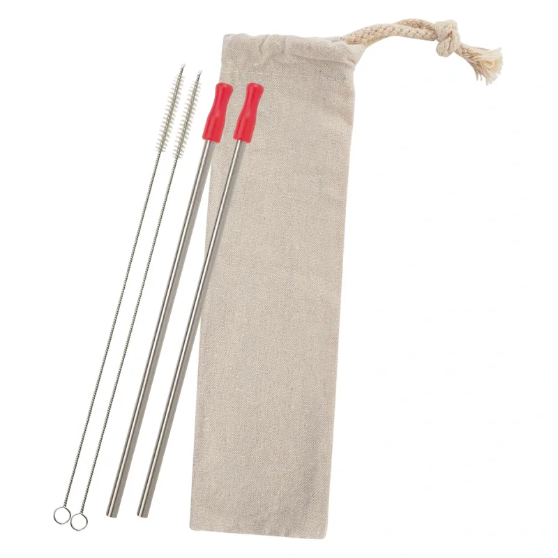 2-Pack Stainless Straw Kit with Cotton Pouch — view 7