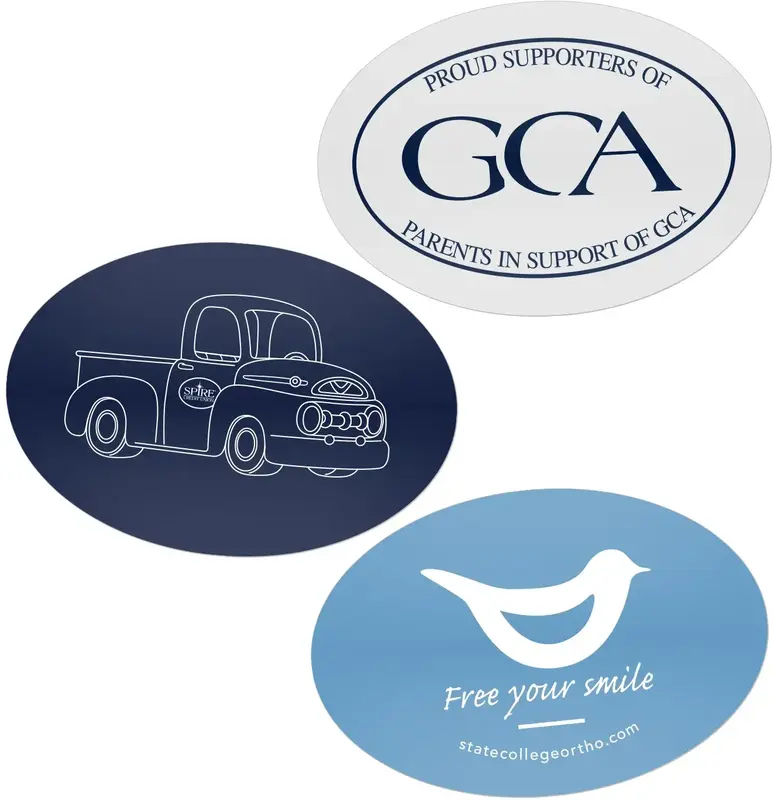 Custom Oval Outdoor Stickers