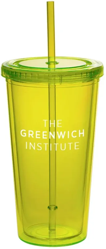 Personalized Double Wall Acrylic Tumbler with Straw - 20 oz. (2 Color Imprint) — view 10