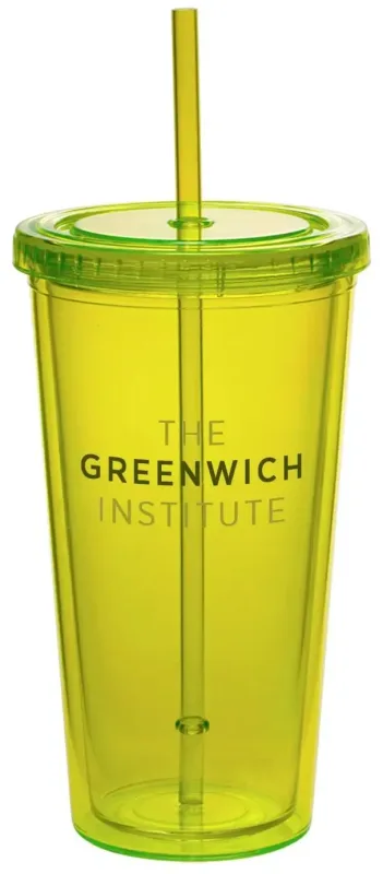 Personalized Double Wall Acrylic Tumbler with Straw - 20 oz. (2 Color Imprint) — view 3