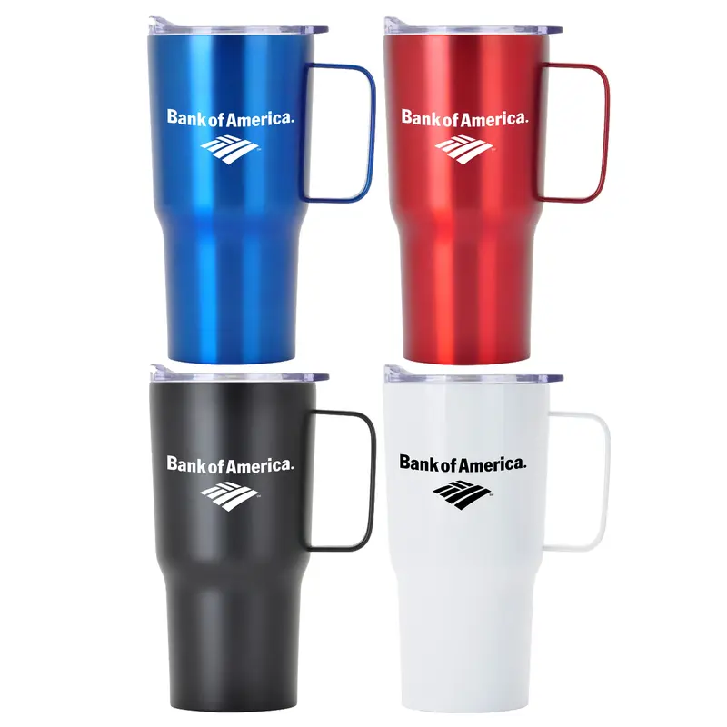 20 oz Contoured Stainless Steel Travel Mug