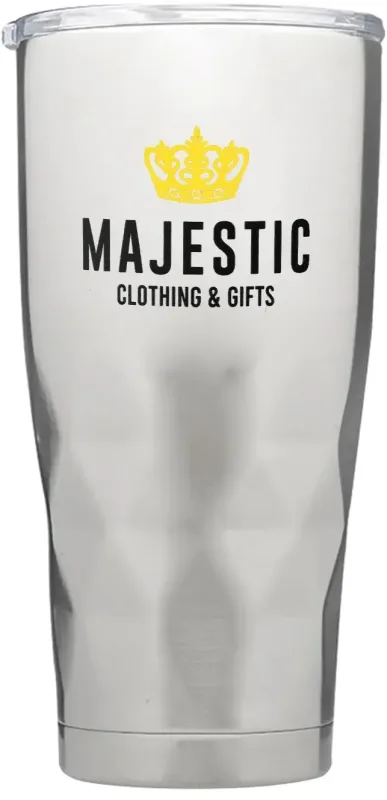Custom Diamond Stainless Steel Travel Mugs - 20 oz. with 2 Color Imprint — view 2
