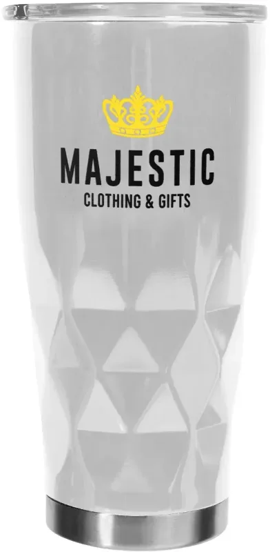 Custom Diamond Stainless Steel Travel Mugs - 20 oz. with 2 Color Imprint — view 3