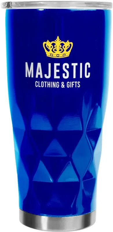 Custom Diamond Stainless Steel Travel Mugs - 20 oz. with 2 Color Imprint — view 4